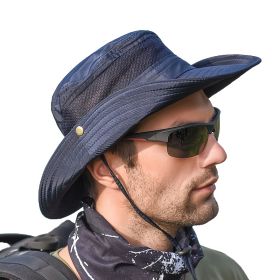 Bucket Hat Summer Men Women Fishing Boonie Hats UV Protection Long Large Wide Brim Hiking Sun Hat Outdoor Cap (Color: Dark Gray)