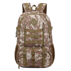 Camouflage Travel Backpack Outdoor Camping Mountaineering Bag (Type: Mountaineering Bag, Color: Camo Sand)